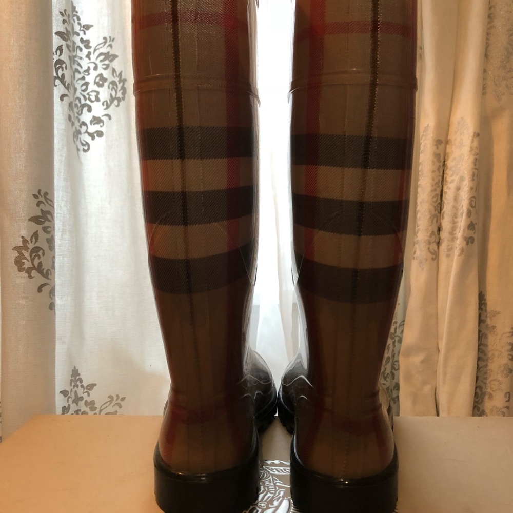 Tall Burberry Rain Boots - Picture 2 of 6